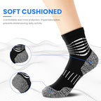 Ankle Compression Socks for Men Athletic Running Socks with Cushioned Support 3 Pairs (X-Large / Zoned Cushion-white(3 Pairs))