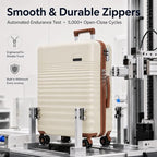 Carry On Luggage 22x14x9 Airline Approved Suitcase with Wheels (White / 3 Piece Sets (20/BP/TB))