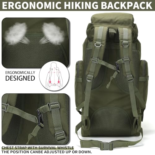 Hiking Backpack for Men 70L (70l-olivegreen)