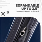 Rails Expandable Hardside Upright Suitcase with 360° Spinner Wheels (Navy / 3-Piece Set)