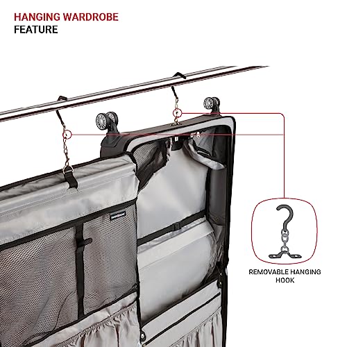7895 Premium Garment Bag with Spinner Wheels (24 inch Spinner / Heather Grey)
