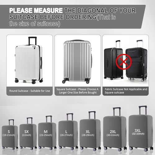 Travel Luggage Cover (Slate Gray / 30-31 inch)