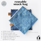 Roamio Reusable Sandwich and Snack Bags (C4 Denim On Denim-Lg)