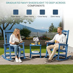 Outdoor Rocking Chair Set of 2 (Block Tone Navy / 2 Packs)