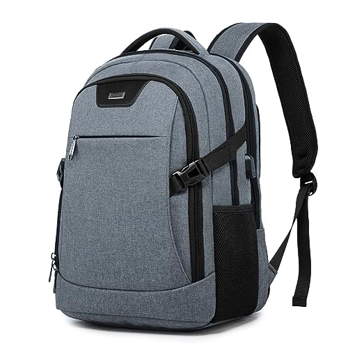 Travel Work Laptop Backpack With USB Charging Port Fits 15.6 15 14 13 Inch Laptop and Notebook Business Anti Theft College Computer Bag Back Pack for Women Men (Dark Gray / 15.6 Inch)
