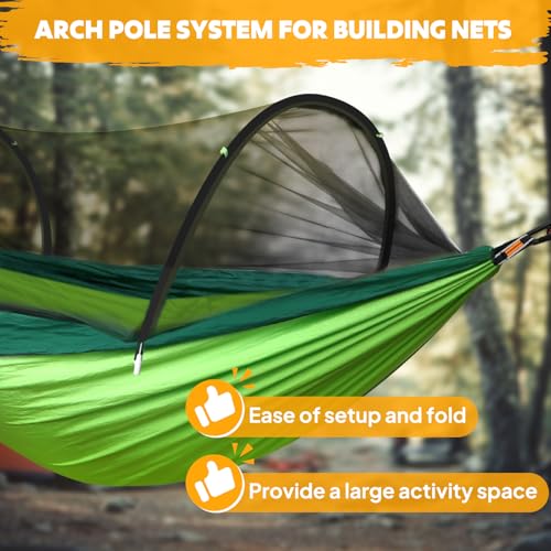 Ultra Light Travel Camping Hammock Pop (Light Green/Dark Green)