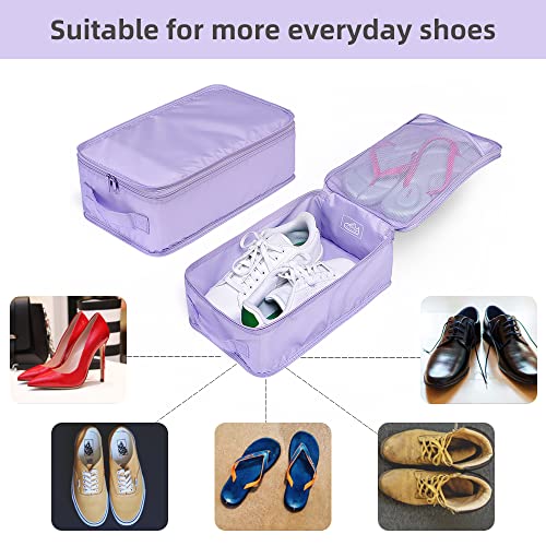 Travel Shoe Bags (Purple / 4 Packs)