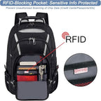 Extra Large Laptop Backpack (A-black-silver)