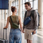 1.5L Sling Bag with RFID Blocking Crossbody Chest Pack for Men Women (Dark Blue / 1.5L)