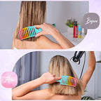 Boar Bristle Hair Brush (Green+Blue)