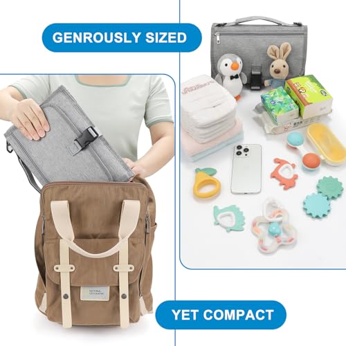 Portable Diaper Changing Pad (Grey-Style B)