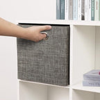 Storage Basket Bins (13×13×13/4pcs / Brown)