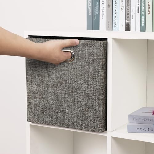 Storage Basket Bins (13×13×13/4pcs / Brown)