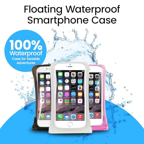 Floating Waterproof Phone Pouch Case Universal for iPhone Android (Pink)