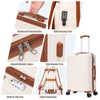 Carry On Luggage 22x14x9 Airline Approved (Teal / 3PCS)