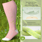 Wide Calf Compression Socks for Women Plus Size Pregnancy Cute Fun 15 (3 Pair-polkadots / 5X-Large)