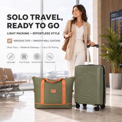 Luggage Sets 3 Piece (Olive Drab / 3 Piece Sets (21/Db/Tb))