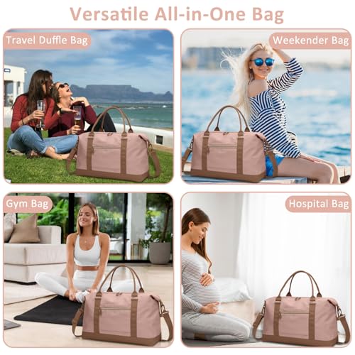 Women Travel Duffle Bags (Pink / X-Large)