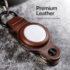 KeySmart Air AirTag Keychain Key Holder (Genuine Leather)