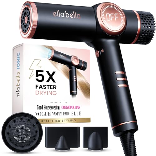 Ionic Hair Dryer with Diffuser (Black)