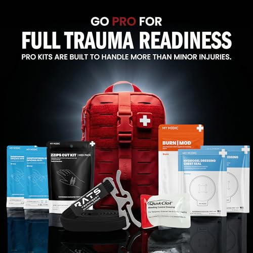 MyFAK PRO IFAK Trauma Kit & First Aid Kit with Tourniquet (Red / PRO)