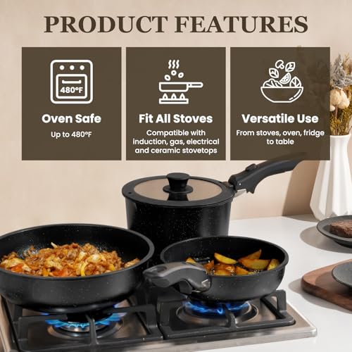 Pots and Pans Set (Black / 27 Pack)