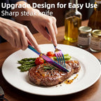 5 Piece Travel Utensils with Case (Iridescent)