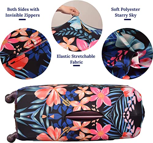 Luggage Cover (Flower / S: Fit 19-20 Inch Luggage)