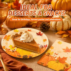 Fall Maple Leaves Paper Plates and Napkins (fall leaves)