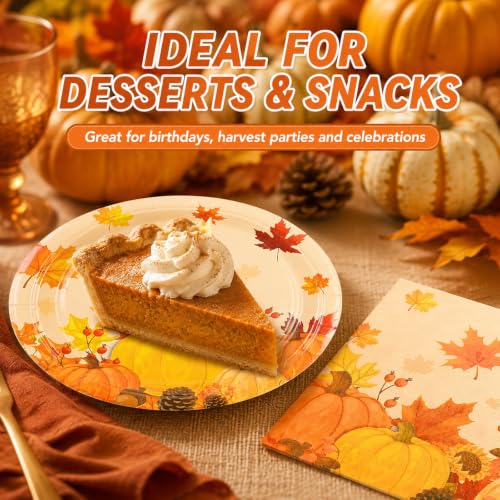 Fall Maple Leaves Paper Plates and Napkins (fall leaves)