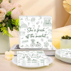 50Pcs She's Fresh off The Market Bridal Shower Napkins (Green)