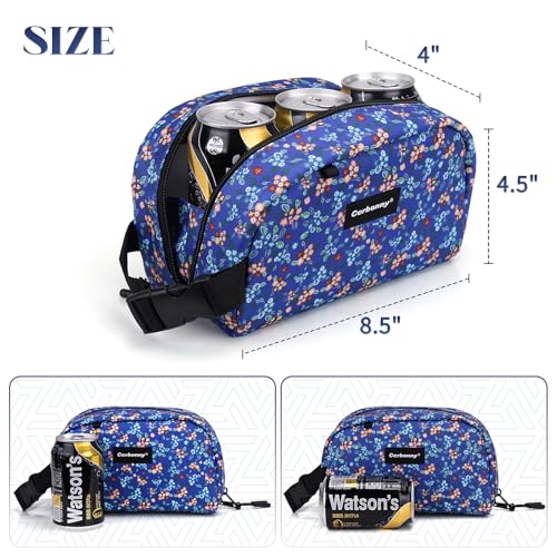 Small Cooler Bag (Blue-Floral Print)
