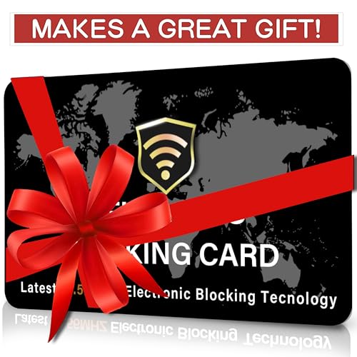 5 Pack RFID Blocking Card for Credit Debit ID Card (Black WM)