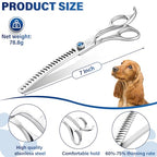 Curved Dog Chunker Scissors (Silver / 7.02)