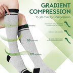 Bamboo Viscose Compression Socks for Women & Men (3 Pairs-(blue/Gray/Pink) / Large-X-Large)