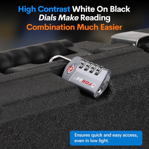 4 Digit Combination Lock (Grey 4 Pack)