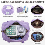 Travel Duffle Bag (Purple-a / Large-2 Pcs)