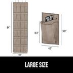 GORILLA GRIP Over the Door Shoe Organizer, 24 Large Breathable Mesh Pockets - Image 6