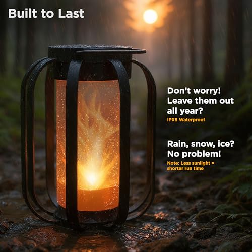 Modern Solar Lanterns Outdoor Waterproof (Modern Flame Lantern)