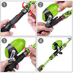 Kids Fishing Pole (Green / 4.92 ft)