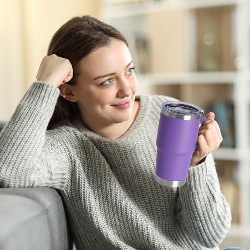20oz Tumbler Bulk with Lid (Purple / 20 Ounces-6)