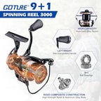 Fishing Rod and Reel Combo (1 Rod & 1 Reel Spinning Fishing Combo - Oxford Soft Case / 2.7M/9FT - A)