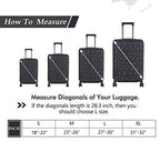 Travel Luggage Cover Suitcase Protector Fits 31 (Black Maze / XL)