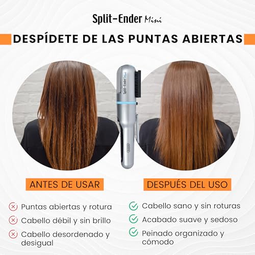 Mini Cordless Split End Hair Trimmer for Dry (Blue / AAA Battery-Powered)