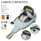 Sling Bag Crossbody Bags for Women Small Cross Body Bag Fanny Packs Chest Sling Purse for Daily Travel Leisure Sport (6-3 Green)