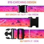 Luggage Straps for Suitcases Adjustable Travel Belt (Purple-red tree)
