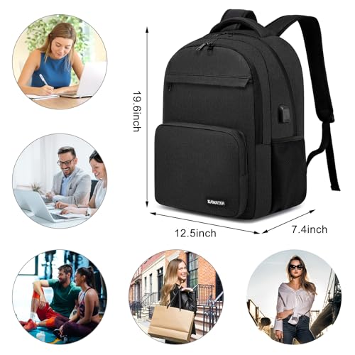 Black Backpack for School (Black / 17.3 Inch)