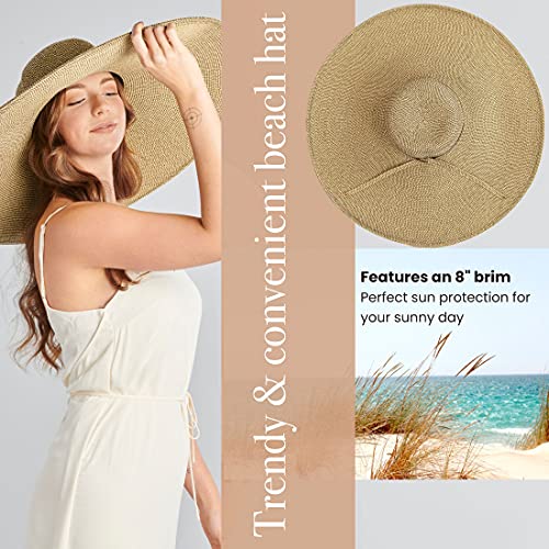 San Diego Hat Company UBX2535 Ultrabraid XL Brim Sun Hat Multi Brown One Size (One Size / Multi Brown- With Gold Lurex)