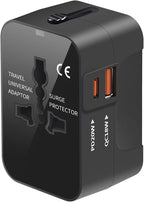 Universal Travel Adapter with 3.0A PD USB-C & QC USB-A Ports, Fast Charging by MINGTONG