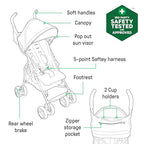 3D Mini Convenience Stroller (Gray)